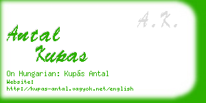 antal kupas business card
